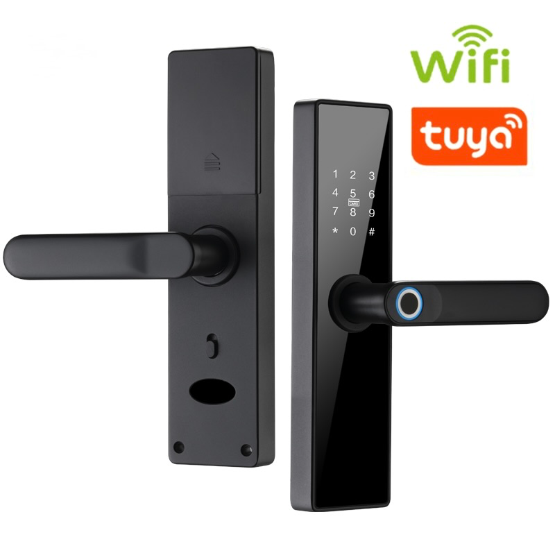 Serrure de porte intelligente Wifi avec empreinte Tuya