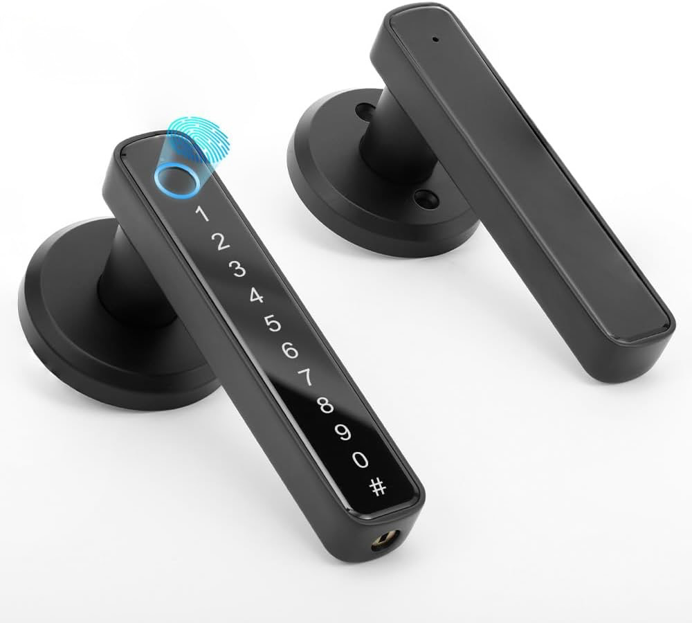 Serrure intelligente avec poignée avec empreinte